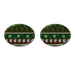 Ugly Christmas Sweater Cufflinks (oval) by Valentinaart
