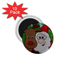 Santa And Rudolph Selfie  1 75  Magnets (10 Pack)  by Valentinaart