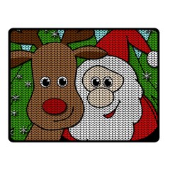 Santa And Rudolph Selfie  Fleece Blanket (small) by Valentinaart