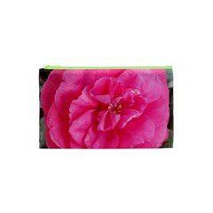 Pink Flower Japanese Tea Rose Floral Design Cosmetic Bag (xs) by yoursparklingshop