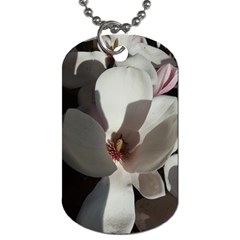 Magnolia Floral Flower Pink White Dog Tag (two Sides) by yoursparklingshop