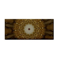 Elegant Festive Golden Brown Kaleidoscope Flower Design Cosmetic Storage Cases by yoursparklingshop