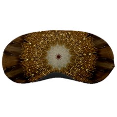 Elegant Festive Golden Brown Kaleidoscope Flower Design Sleeping Masks by yoursparklingshop