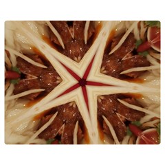 Spaghetti Italian Pasta Kaleidoscope Funny Food Star Design Double Sided Flano Blanket (medium)  by yoursparklingshop