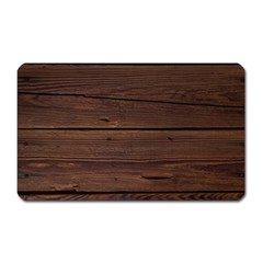 Rustic Dark Brown Wood Wooden Fence Background Elegant Magnet (rectangular) by yoursparklingshop