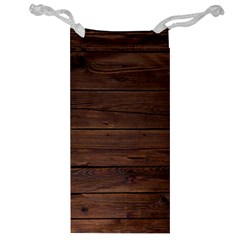 Rustic Dark Brown Wood Wooden Fence Background Elegant Jewelry Bag by yoursparklingshop