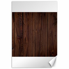 Rustic Dark Brown Wood Wooden Fence Background Elegant Natural Country Style Canvas 12  X 18   by yoursparklingshop