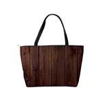 Rustic Dark Brown Wood Wooden Fence Background Elegant Natural Country Style Shoulder Handbags Back