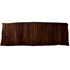 Rustic Dark Brown Wood Wooden Fence Background Elegant Natural Country Style Body Pillow Case Dakimakura (two Sides)