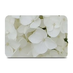 Hydrangea Flowers Blossom White Floral Elegant Bridal Chic Plate Mats by yoursparklingshop