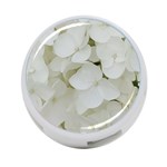 Hydrangea Flowers Blossom White Floral Elegant Bridal Chic 4-Port USB Hub (Two Sides)  Front