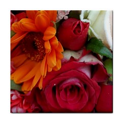Floral Photography Orange Red Rose Daisy Elegant Flowers Bouquet Face Towel