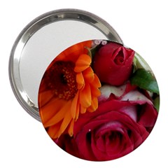 Floral Photography Orange Red Rose Daisy Elegant Flowers Bouquet 3  Handbag Mirrors by yoursparklingshop