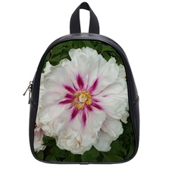 Floral Soft Pink Flower Photography Peony Rose School Bag (small)