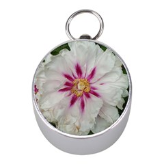 Floral Soft Pink Flower Photography Peony Rose Mini Silver Compasses by yoursparklingshop