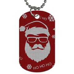 Ugly Christmas Sweater Dog Tag (two Sides) by Valentinaart