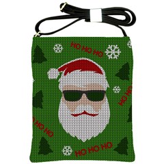 Ugly Christmas Sweater Shoulder Sling Bags by Valentinaart