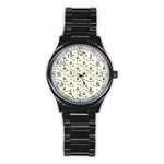 Christmas pattern Stainless Steel Round Watch Front