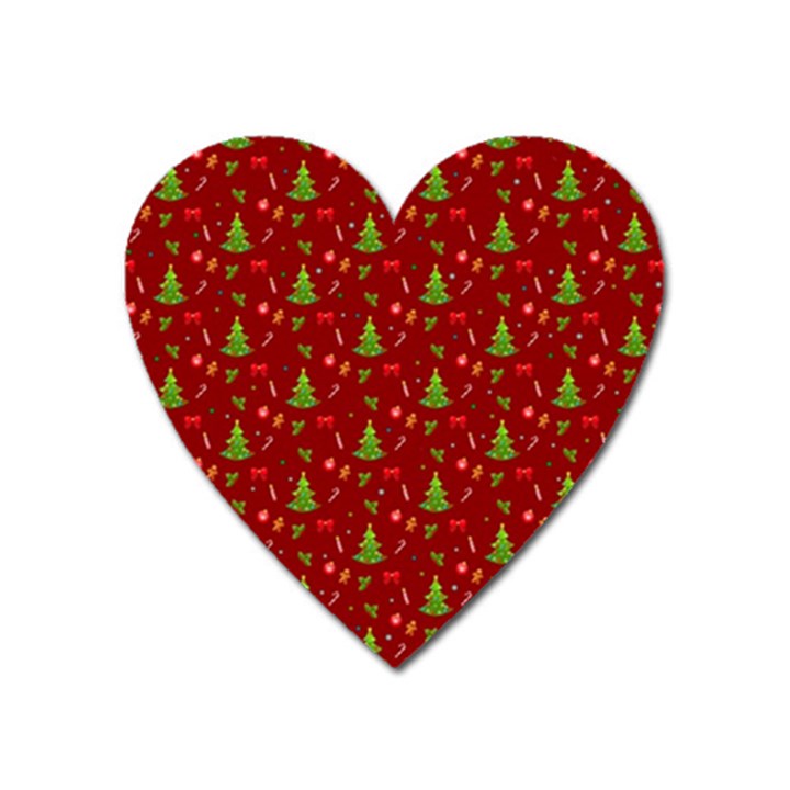 Christmas pattern Heart Magnet