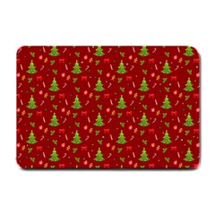 Christmas Pattern Small Doormat  by Valentinaart