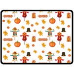 Thanksgiving Double Sided Fleece Blanket (Large)  80 x60  Blanket Front