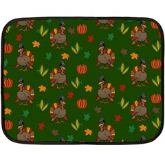 Thanksgiving Turkey  Fleece Blanket (mini) by Valentinaart