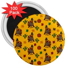 Thanksgiving Turkey  3  Magnets (100 Pack) by Valentinaart