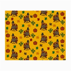Thanksgiving Turkey  Small Glasses Cloth (2-side) by Valentinaart