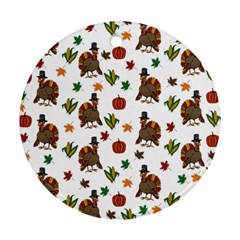 Thanksgiving turkey  Ornament (Round)