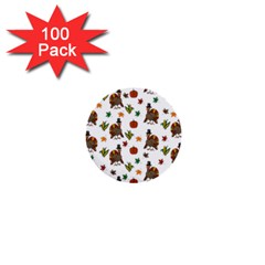 Thanksgiving turkey  1  Mini Buttons (100 pack) 