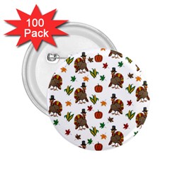 Thanksgiving turkey  2.25  Buttons (100 pack) 