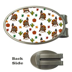 Thanksgiving turkey  Money Clips (Oval) 