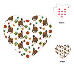 Thanksgiving turkey  Playing Cards (Heart) 