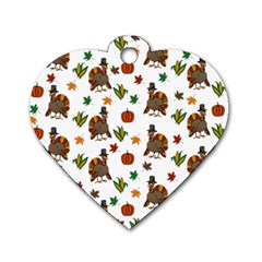 Thanksgiving turkey  Dog Tag Heart (Two Sides)