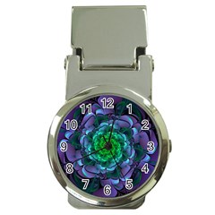 Beautiful Purple & Green Aeonium Arboreum Zwartkop Money Clip Watches by jayaprime