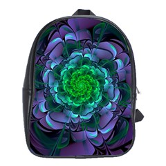 Beautiful Purple & Green Aeonium Arboreum Zwartkop School Bag (xl) by jayaprime