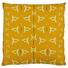 Fishes Talking About Love And   Yellow Stuff Large Cushion Case (two Sides) by pepitasart