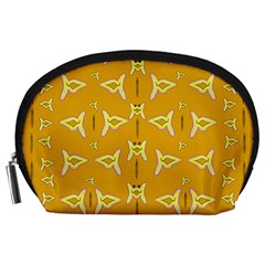 Fishes Talking About Love And   Yellow Stuff Accessory Pouches (large)  by pepitasart
