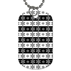 Snowflakes - Christmas Pattern Dog Tag (one Side)