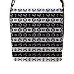 Snowflakes - Christmas Pattern Flap Messenger Bag (l)  by Valentinaart