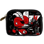 Red black and white abstraction Digital Camera Cases Front