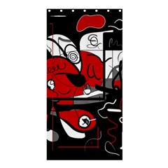 Red Black And White Abstraction Shower Curtain 36  X 72  (stall)  by Valentinaart