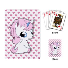 Baby Unicorn Playing Card by Valentinaart