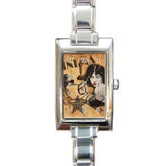 Vintage Cinema Rectangle Italian Charm Watch by Valentinaart