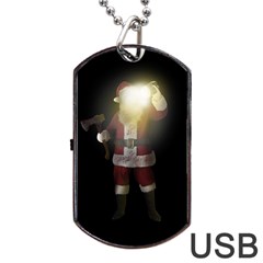 Santa Killer Dog Tag Usb Flash (two Sides) by Valentinaart