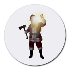 Santa Killer Round Mousepads by Valentinaart