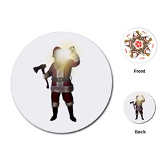 Santa Killer Playing Cards (round) 