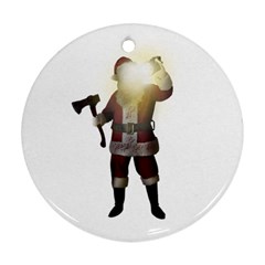Santa Killer Round Ornament (two Sides) by Valentinaart