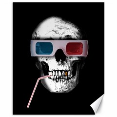 Cinema Skull Canvas 11  X 14   by Valentinaart