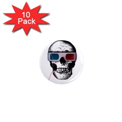 Cinema Skull 1  Mini Magnet (10 Pack)  by Valentinaart